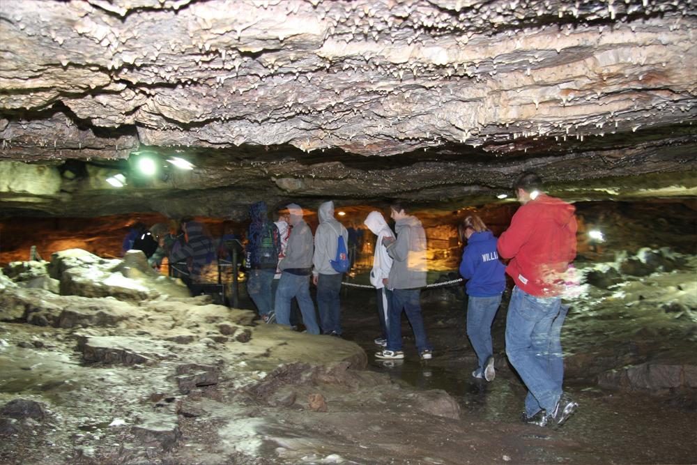 Guests inside Perry’s Cave Guests inside Perry's Cave